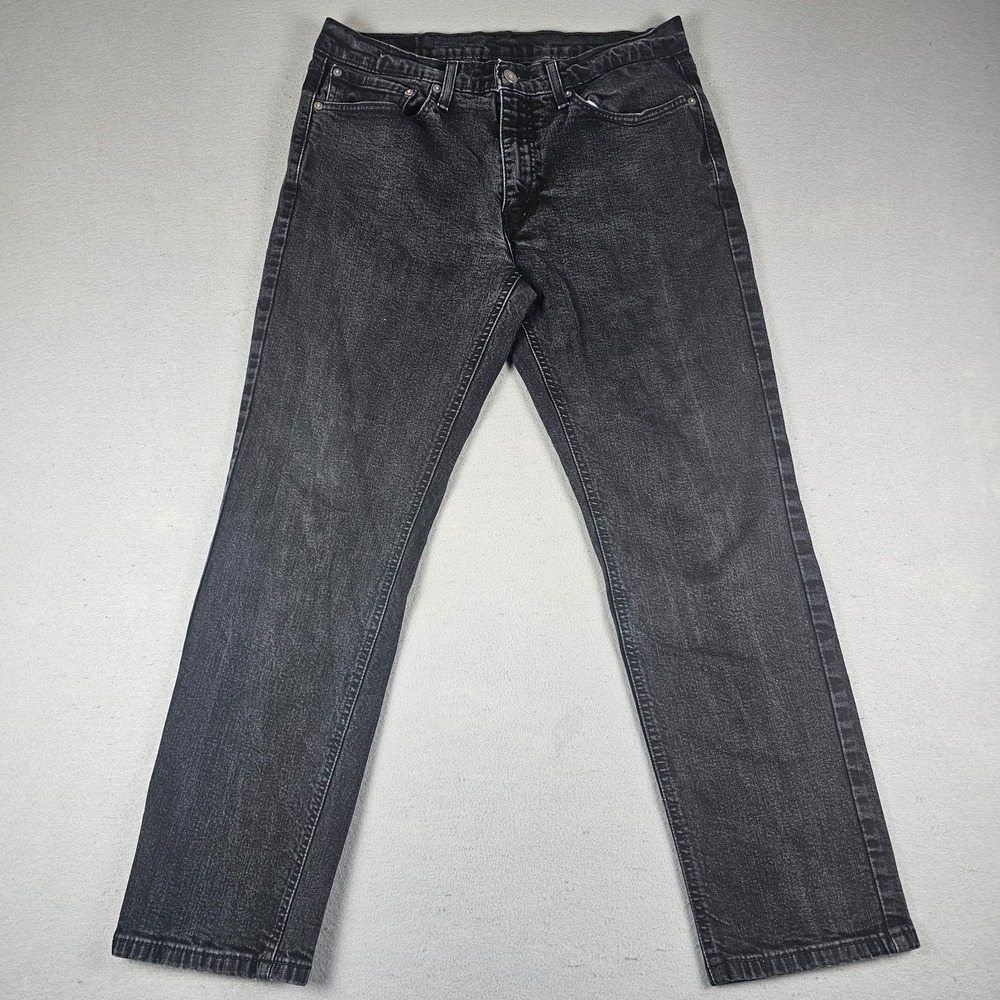 Levis 541 Jeans Mens 34x30 Black Denim Dark Wash Athletic Taper Stretch 5-Pocket